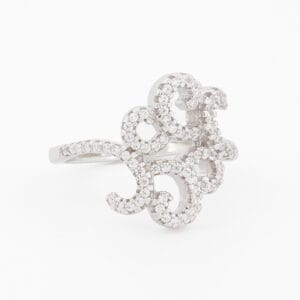 خاتم فضة موديل مزخرف