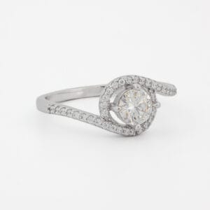 موزنايت ملولب ,خاتم خطوبة فضة