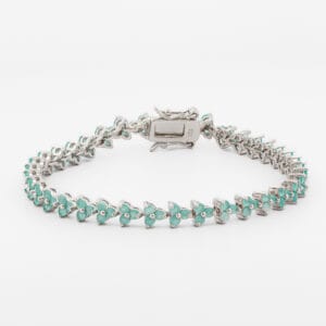 أسوارة فضة تنس لون تيفاني - كلوفر