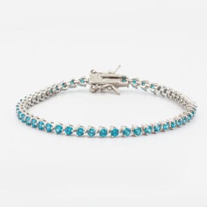 أسوارة فضة تنس لون سماوي