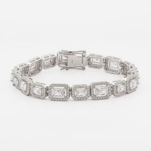 موديل ألماس بقصة مربعية ,أسوارة فضة