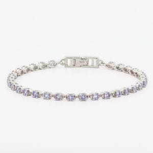 أسوارة تنس فضة بحجر التانزنايت