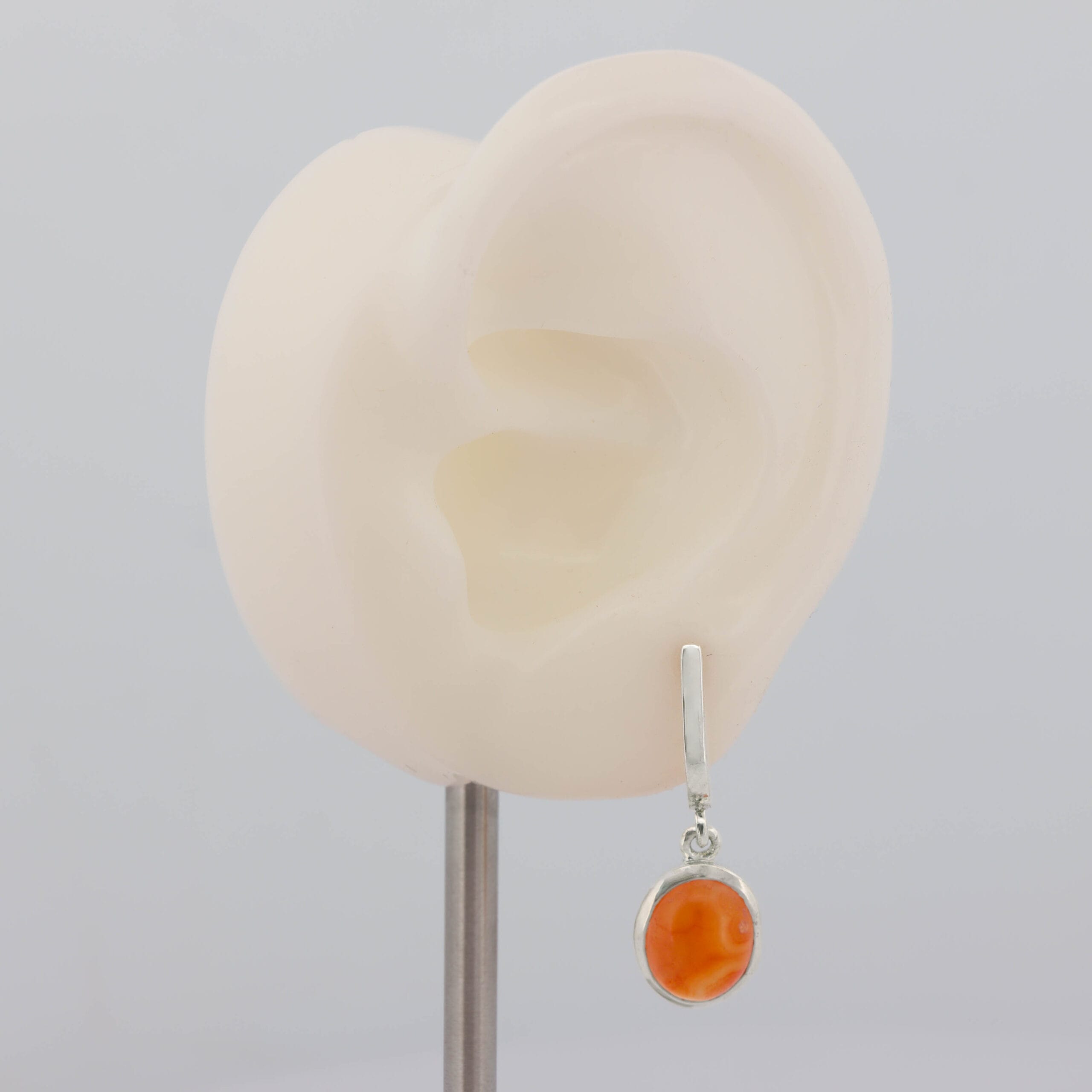 العقيق البرتقالي ، نصف طقم فضة - الصورة 3