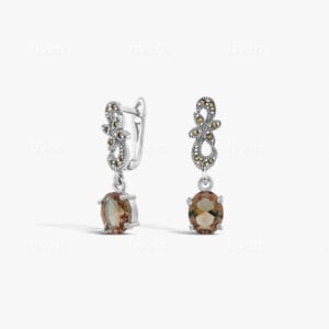 ماركازيت مع زولتنايت ، حلق فضة