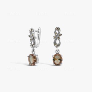 ماركازيت مع زولتنايت ، حلق فضة