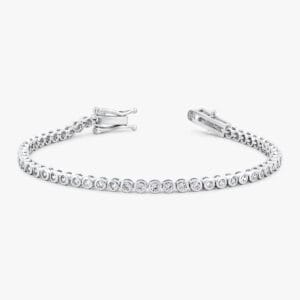 أسوارة تنس فضة سيزي دائري – إطار (2 ملي)