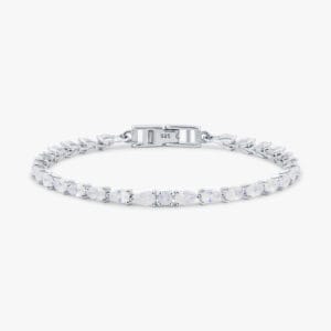 أسوارة تنس فضة بحجر القمر - دمعة