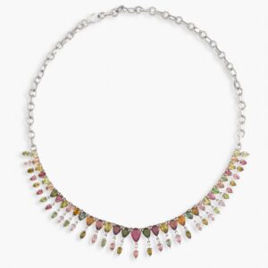 تورمالين نيكلاس هيفاء ، عقد فضة