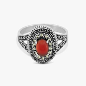 ماركازيت و كالسيدوني (بني) ، خاتم فضة