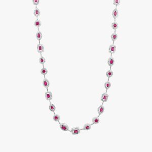 شذى هالو (أحمر) ، عقد فضة