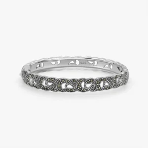 أسوارة فضة واقفة ماركازيت-نقش مزخرف