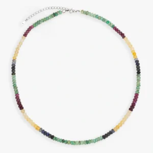 عقد أحجار من الياقوت والزمرد والزفير (دور)