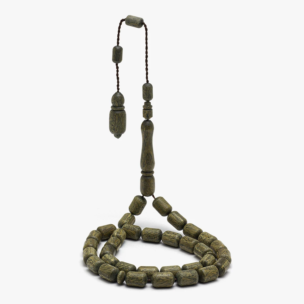 سبحة من خشب الصندل الأخضر (برميلي)