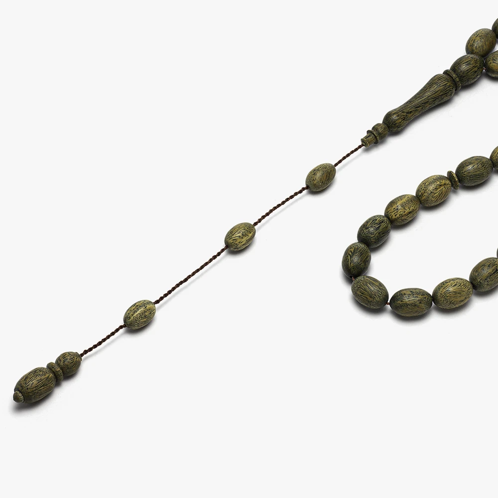 سبحة من خشب الصندل الأخضر (زيتوني) - الصورة 4