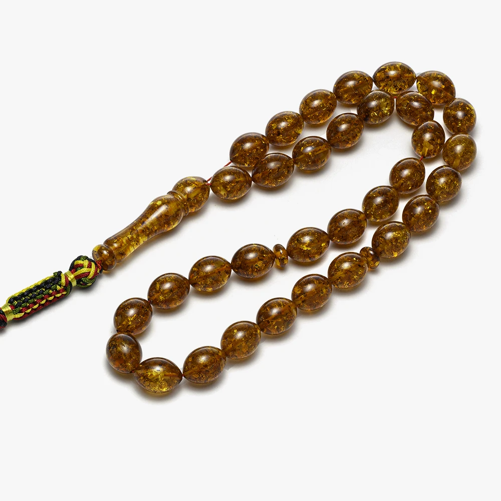 سبحة كهرمان (لوز) مع كركوشة كويتية ملونة - الصورة 3