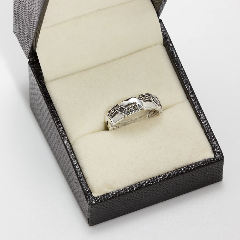 خاتم فضة ماركازيت ڤينتج مظفر - الصورة 3