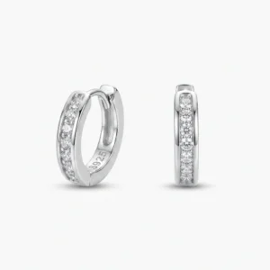 زوج حلق فضة دائري هووب مودرن (8.5 ملي)