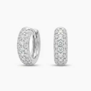 زوج حلق فضة دائري هووب مودرن (7 ملي) صغير