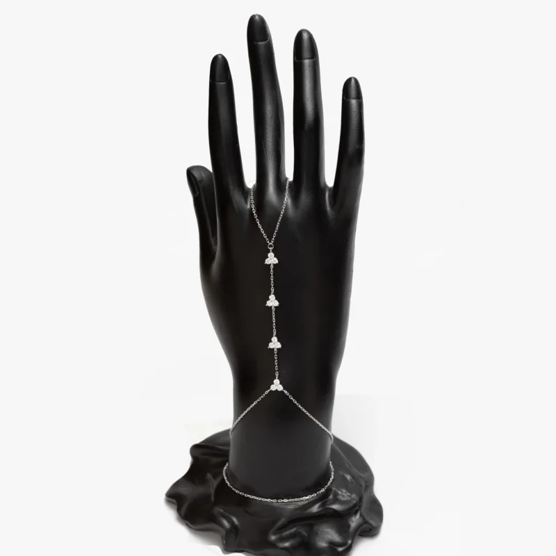 كف فضة موديل ورق ثلاثي