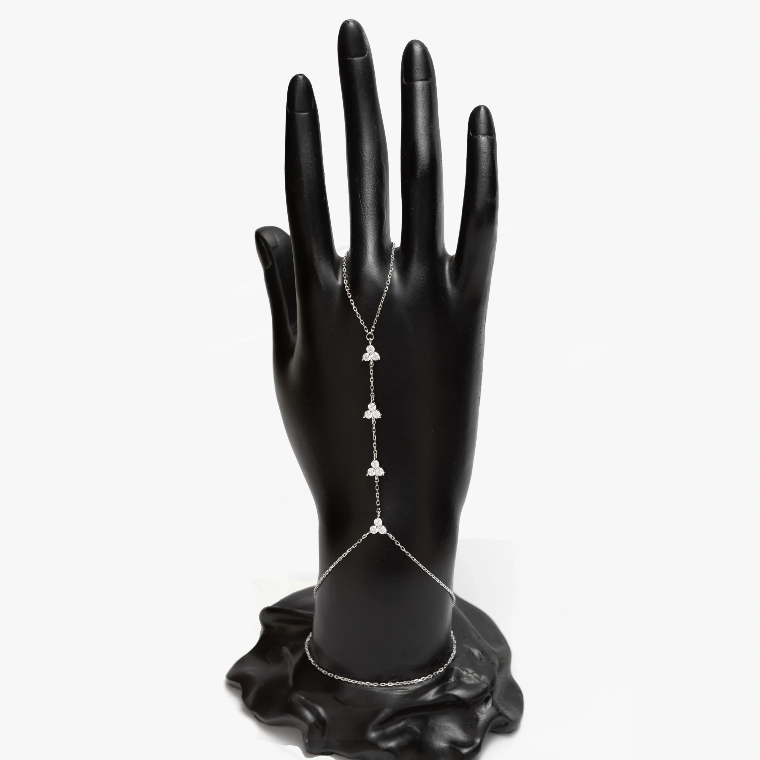 كف فضة موديل ورق ثلاثي