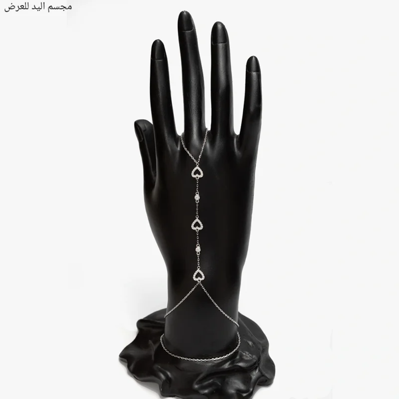 كف فضة موديل قلب ثلاثي